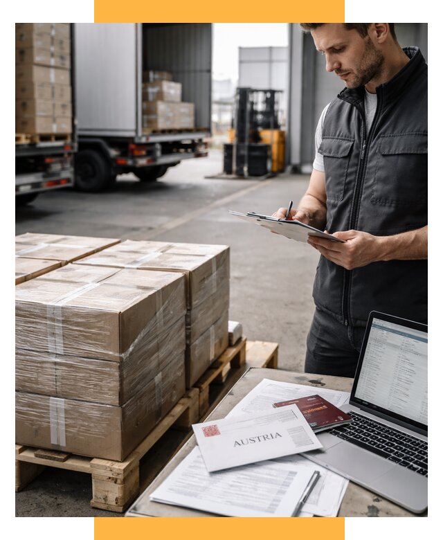 Доставка в Австрию от 67399 р. Логистика и экспорт СетСервис-Омс